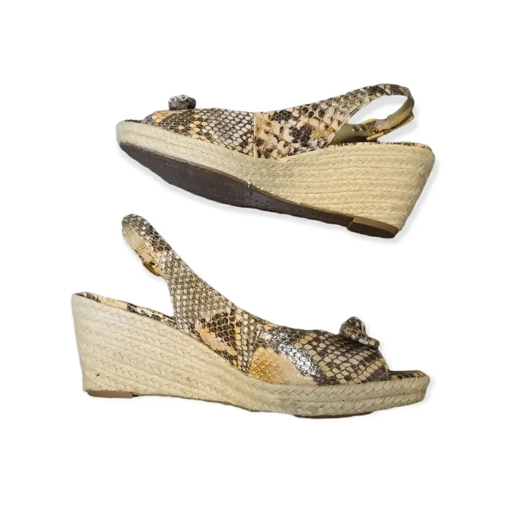 Franco Sarto Snakeprint Espadrille Size 8